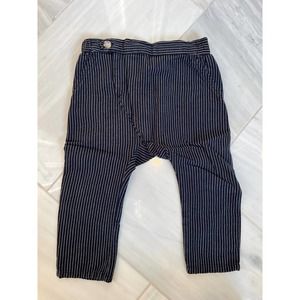 H&M pinstripe drop crotch pants 12-18mo